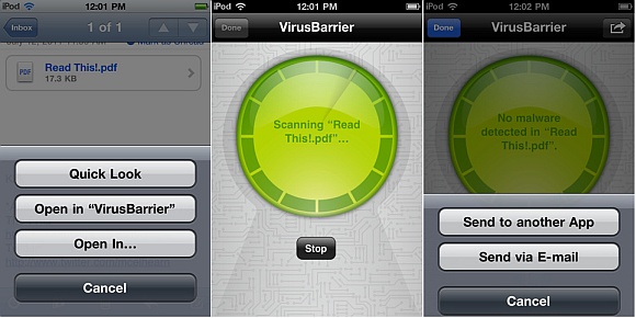 Virus Barrier iOS Virus Scan App