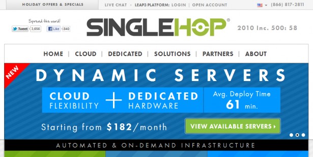 Single Hop Dynamic Cloud Hosting with Managed Services