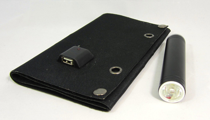 Folding USB solar kit and power bank