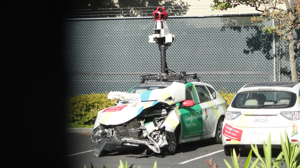 Google Street View Car Hits 3 Other Vehicles