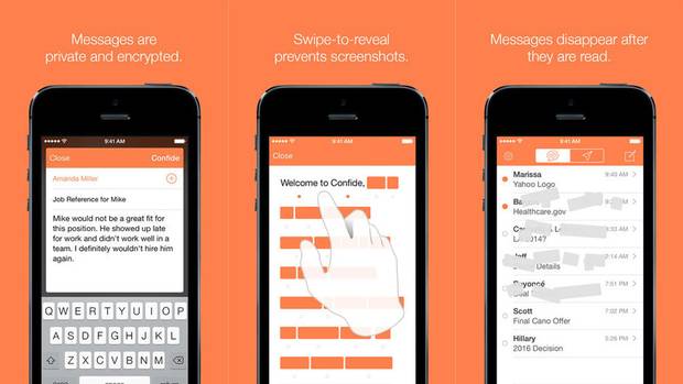 Send Texts In Secret With Confide App