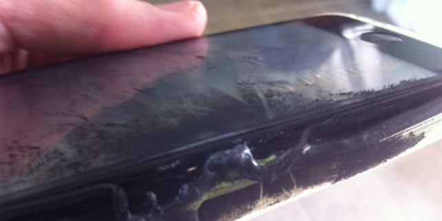 iPhone 5c fire damage